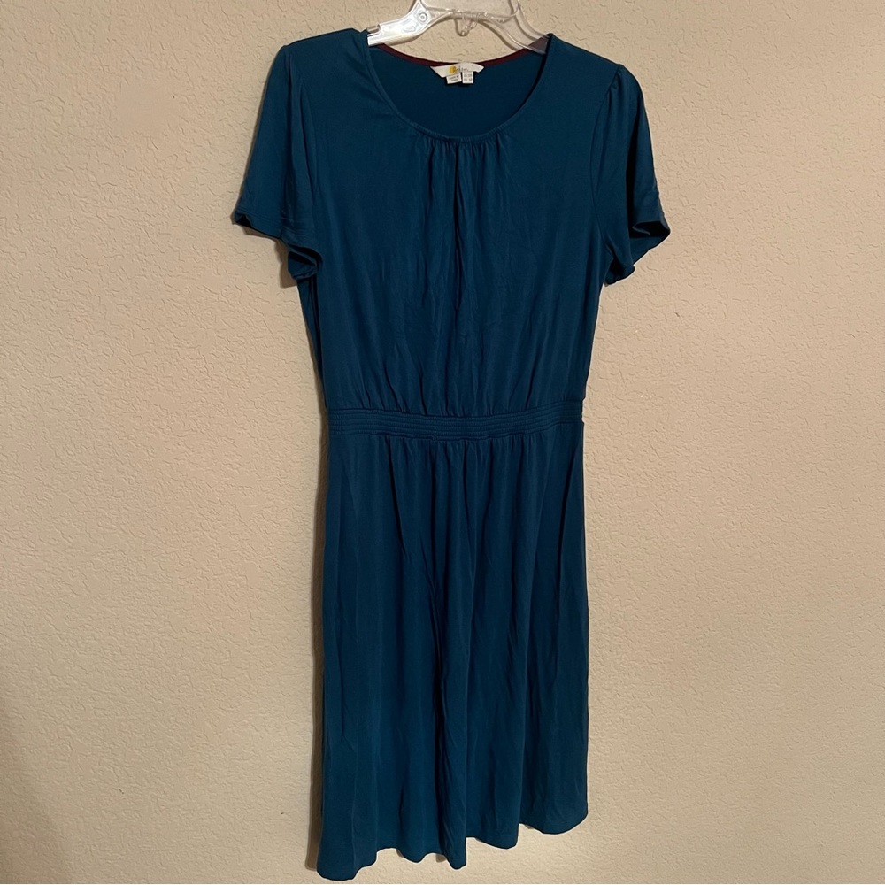 Boden Teal Short Sleeve Dress